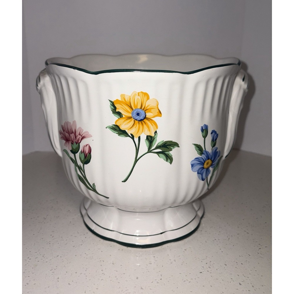 Vntg Tiffany & Co. Sinatra Cachepot Porcelain Jardiniere Planter Vase Portugal